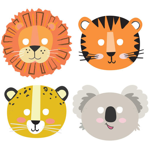 Picture of GET WILD PARTY MASKS - 8PK